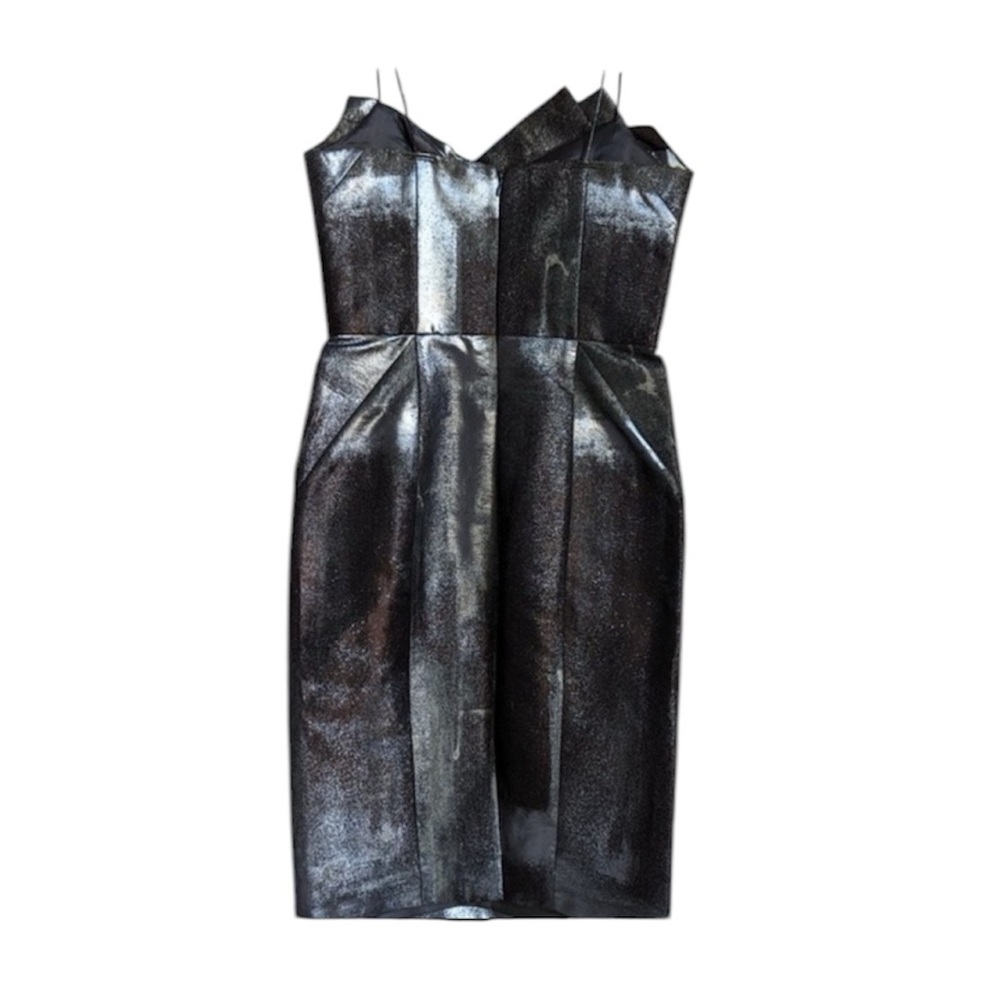 Bill Blass New York luxury architectural silver vintage structured cocktail 💍 - Picture 5 of 9
